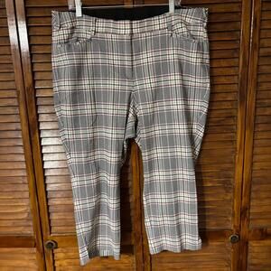 Lane Bryant Women's Capri Pants - Colorful Plaid - 3XL Plus Size 22 Stretch